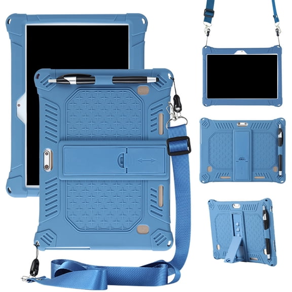 10 10.1 Inch Android Tablet PC Case Support Stand And Function Lightweight Compact Easy Carry And Handle for 10 10.1 Inch Tablet(Dark Blue)