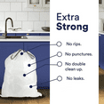 thumbnail image 1 of 10-10.5 Gallon Drawstring Garbage Bags, Tear-Resistant, 200 Count White Trash Can Liners for Kitchens, Bathrooms & Offices, 1 of 6