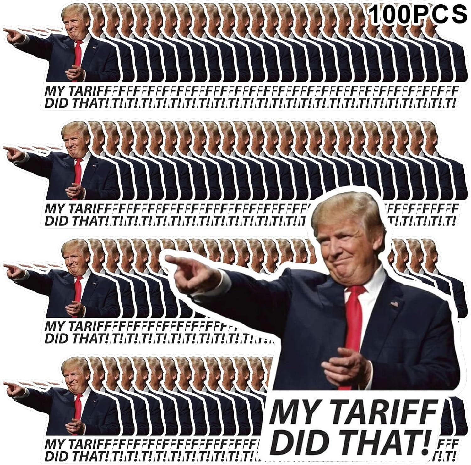 100pcs Trump "I Did That" Gas Pump Stickers - PVC Vinyl Decals, 2 Inch, Anti-Trump Merchandise