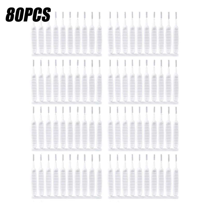 10-100PCS Shower Cleaning Brush Bathroom Micro Nylon Brush Nozzle Anti ...