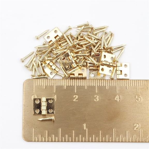 10/100pcs 180° Folding Brass Miniature Hinge, 8*10mm Small Hinge, Hardware Accessories for Gift Box DIY Craft