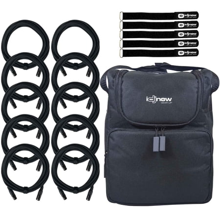 (10) 10FT Sure-Fit DMX Connecting Cables with Carry Case Accessories Package