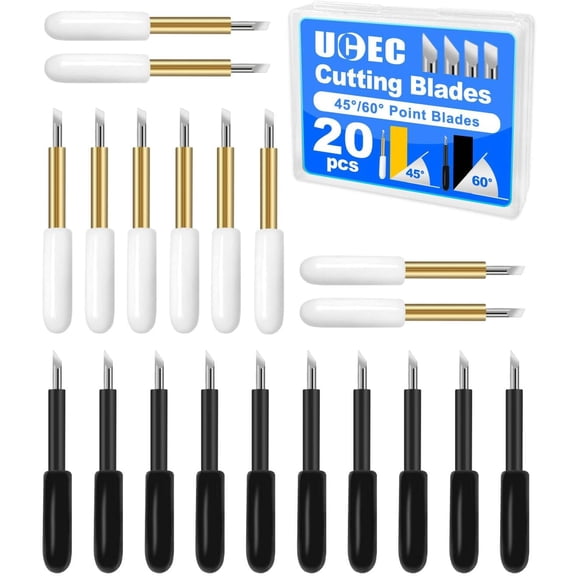10+10PCS Premium Fine Point Standard Blade & Deep Point Cutter Replacement Blades Compatible with Cricut Maker 4/Maker 3/Explore 4/Explore Air, Replacement Cutting Blade for Multiple Material