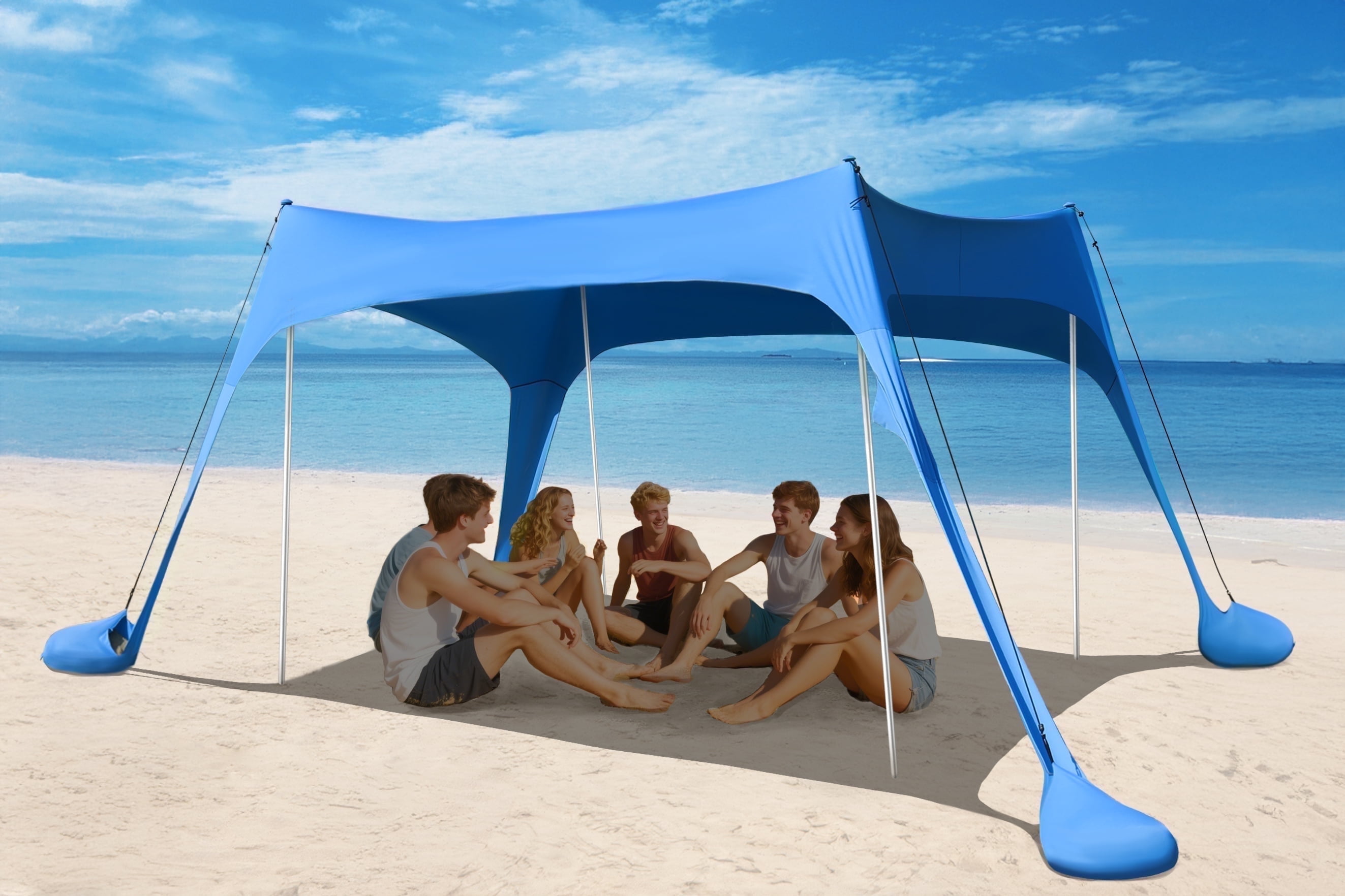 easierhike 10x10 ft UPF50+ Beach Tent Sun Shelter Windproof