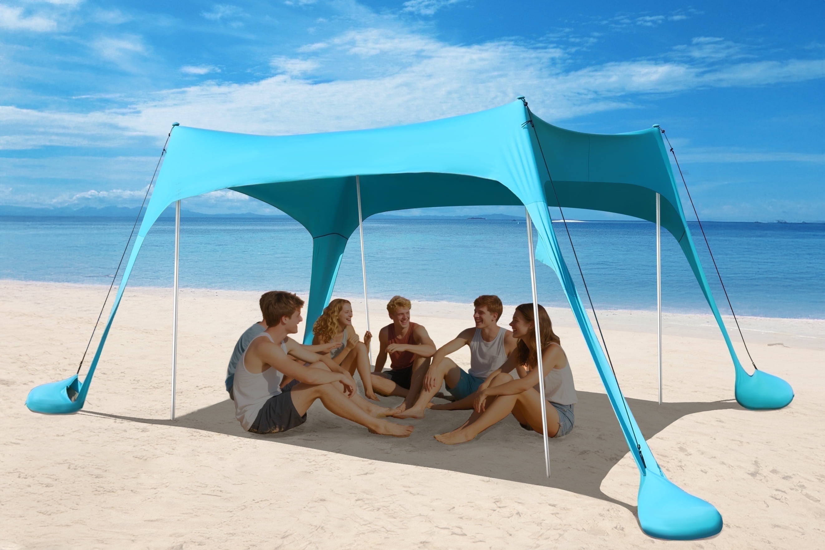 easierhike 10x10 ft UPF50+ Beach Tent Sun Shelter Windproof