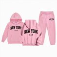 thumbnail image 1 of 10-11 Years Boy's 2 Piece Outfit Hoodie Pullover and Sweatpants Casual Pants Sweatsuits Dailywear Set 12-24 Months 2T 3T 4T 5T,Pink, 1 of 7