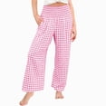thumbnail image 1 of 10-11 Years Juniors Girls Casual Wide Leg Pants Lightweight Summer Loose Smocked High Waisted Pants Sweatpants Joggers Pants Pink Casual Pants, 1 of 5
