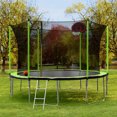 thumbnail image 1 of 10/12/14/15ft Trampoline with Safety Enclosure Net for Kids and Adults, Outdoor Jump-N-Dunk Trampolines with Basketball Hoop, Ladder and Spring Pad (Round), 1 of 8