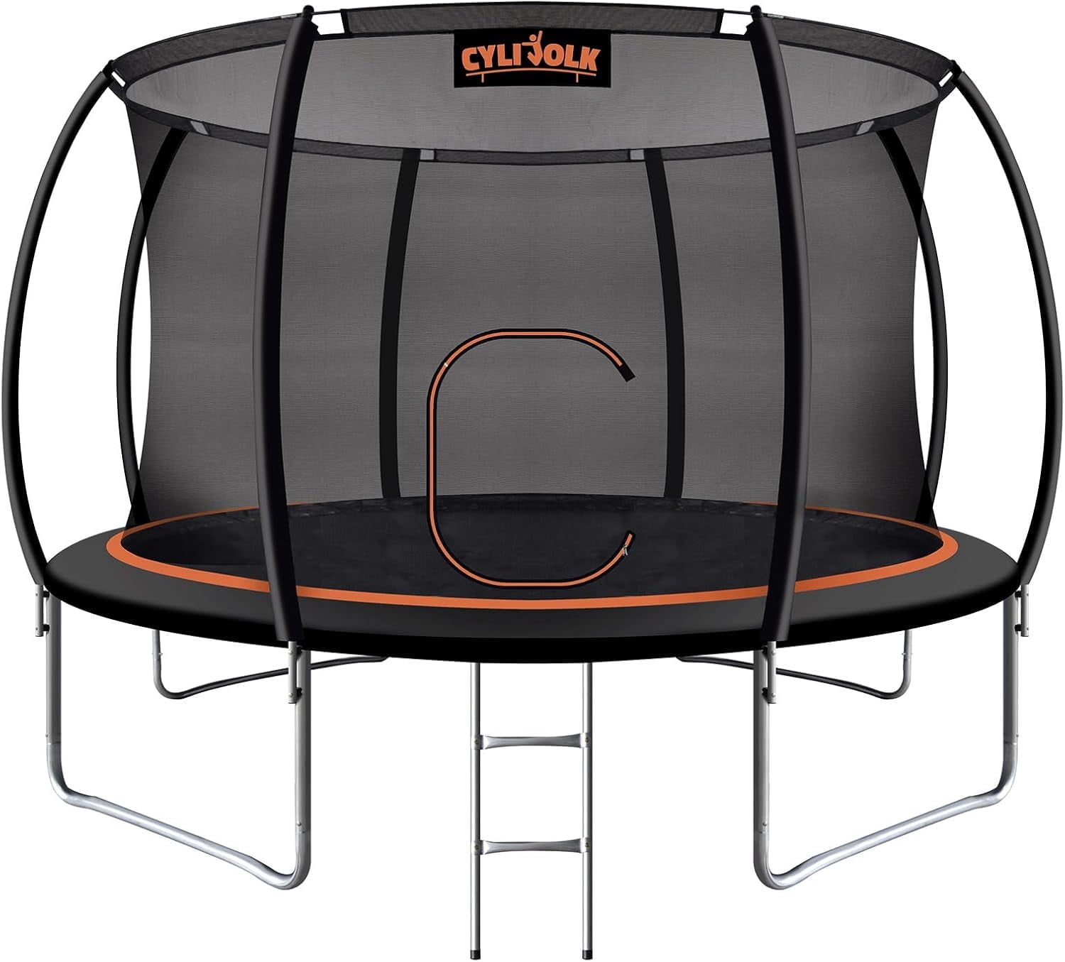10/12/14/16FT Outdoor Recreational Backyard Heavy Duty Trampoline with Safety Enclosure Net，big trampoline for Kids and Adults,black，green