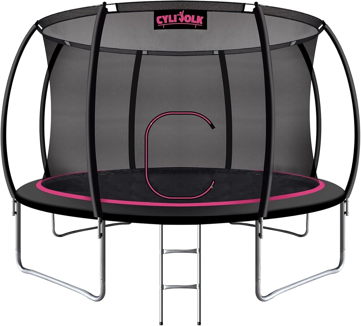 10/12/14/16FT Outdoor Recreational Backyard Heavy Duty Trampoline with Safety Enclosure Net，big trampoline for Kids and Adults,black，green