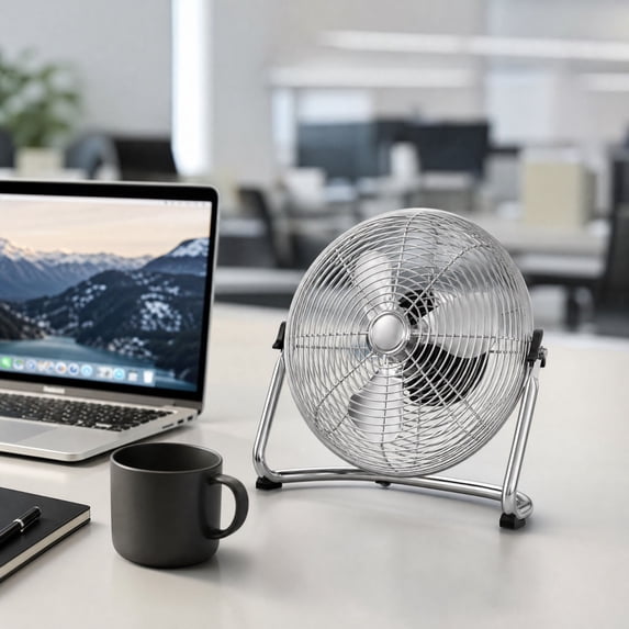 10/12/14 Inch High Velocity Floor Fan 3-Speed 1680 CFM Heavy Duty Tilting Metal Portable Fan 130 Tilt Commercial Residential Gym Home Office Use 1-Pack (10 Inch)