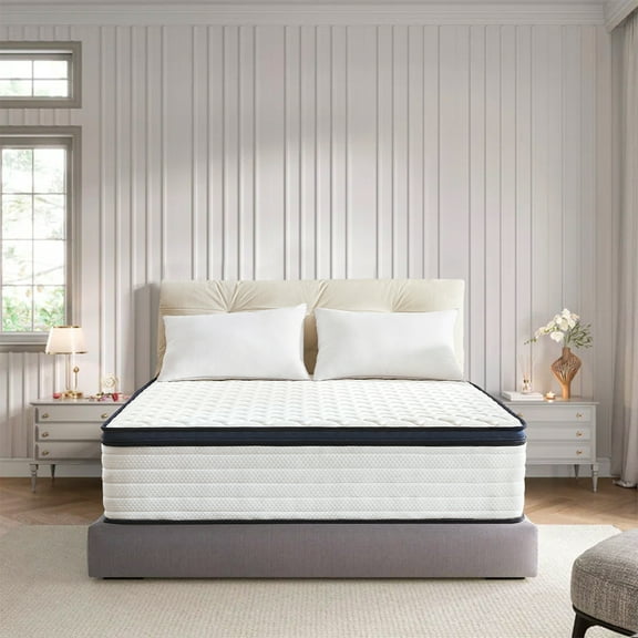 10"/12"/14" Medium Firm Cooling Gel Memory Foam Hybrid Mattresses in a box with CertiPUR-US and Oeko TEX Certified