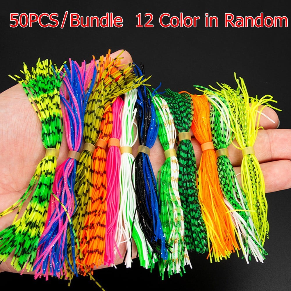 10/12 Bundle Mixed Color Silicone Skirts for Jig Squid Skirts Fly Tying