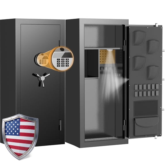Extra Large Gun Safe for Pistol,Storage Guns (with/Without Scopes), Home Gun Cabinet with Adjustable Pegboard, Gun Safe for Home,Office, Hunting,Shooting