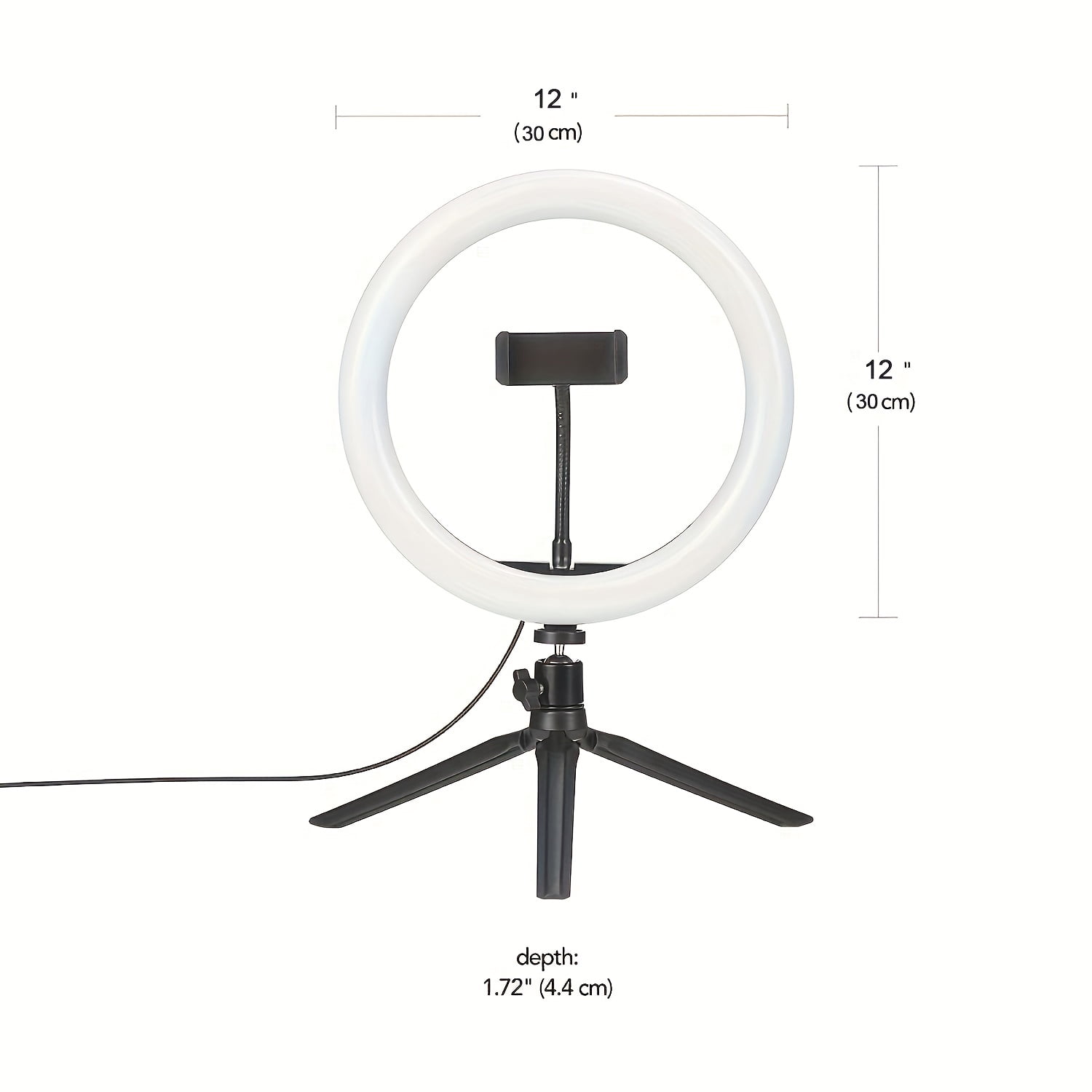 10/12" Selfie Ring Light with 63" Stand, Phone Holder, Remote, RGB LED Halo Light for Vlogging Video Photo Kit