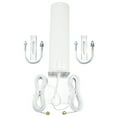 thumbnail image 1 of 10-12dBi 4G Antenna Outdoor Dual SMA Male with 16.4ft RG174 Cable High Gain 698-2700MHz 3G/4G LTE White OmniDirectional Outdoor Mount Antenna for Cellular 4G LTE Router Mobile Hotspot Wireless, 1 of 4