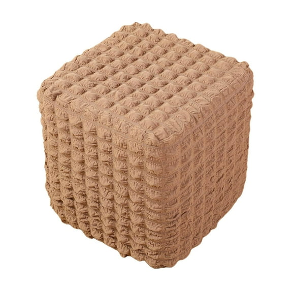 10""""~13"""" Ottoman Slipcover Comfortable Foot Rest Stool Covers for Dining Room Light Coffee