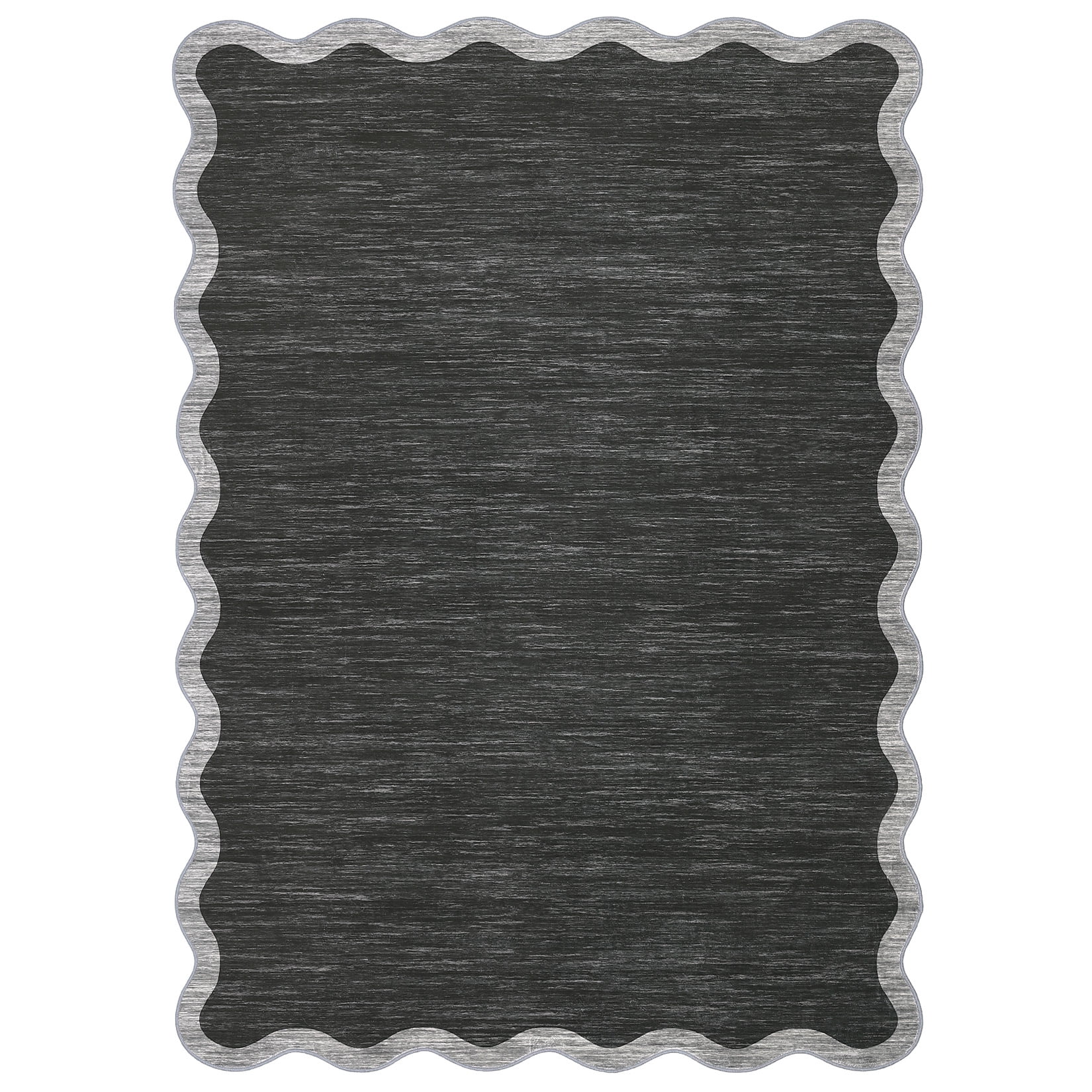10*13FT Washable Living Room Rug, Non-Slip and Soft Bedroom Rug,Low Pile, Foldable, Stain Resistant. Dark Gray