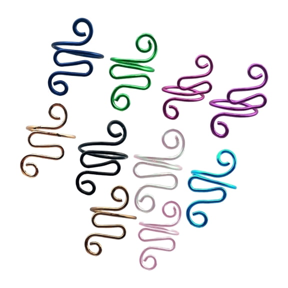 10/14/15 Pcs Snake Shape Tension Rings Crochet Rings Handmade Open Finger Rings