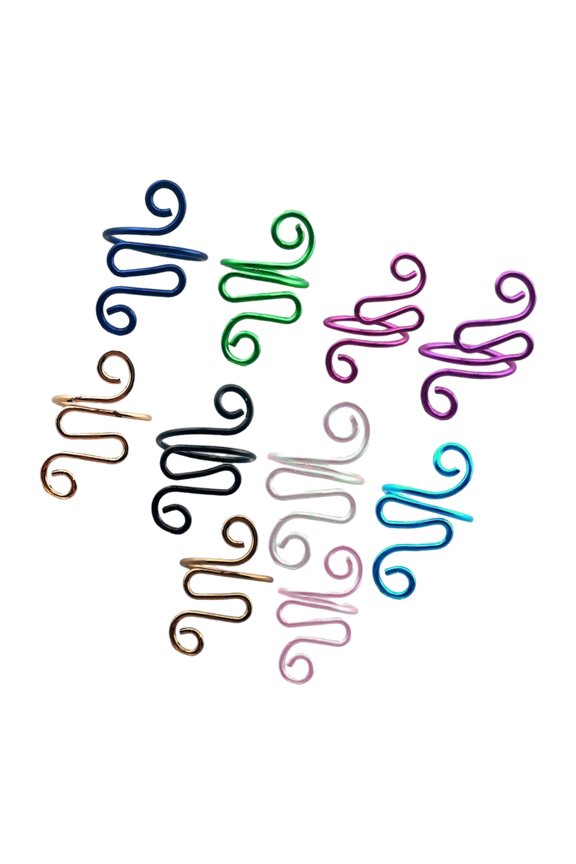 10/14/15 Pcs Snake Shape Tension Rings Crochet Rings Handmade Open Finger Rings