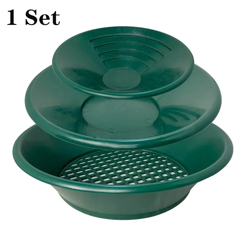 15 Inch Gold Pan - Lightweight Plastic Prospecting Pan With Riffles For Beginners & Recreational Gold Panning