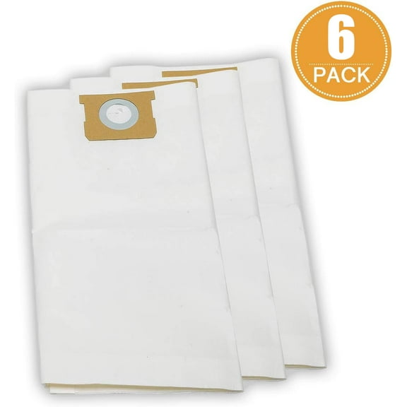 10-14 Gallon Disposable Filter Bags, 6-Pack,Fits Shop-Vac 10 to 14 Gallon Wet/Dry Vacuum Cleaners, Type F