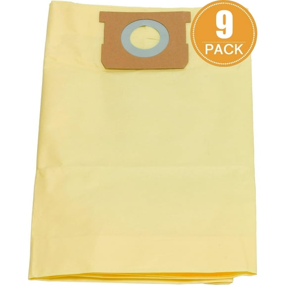 10-14 Gallon High Efficiency Collection Bag, 9-Pack, Fits Shop-Vac 10 to 14 Gallon Wet/Dry Vacuum Cleaners, 90672, Type I