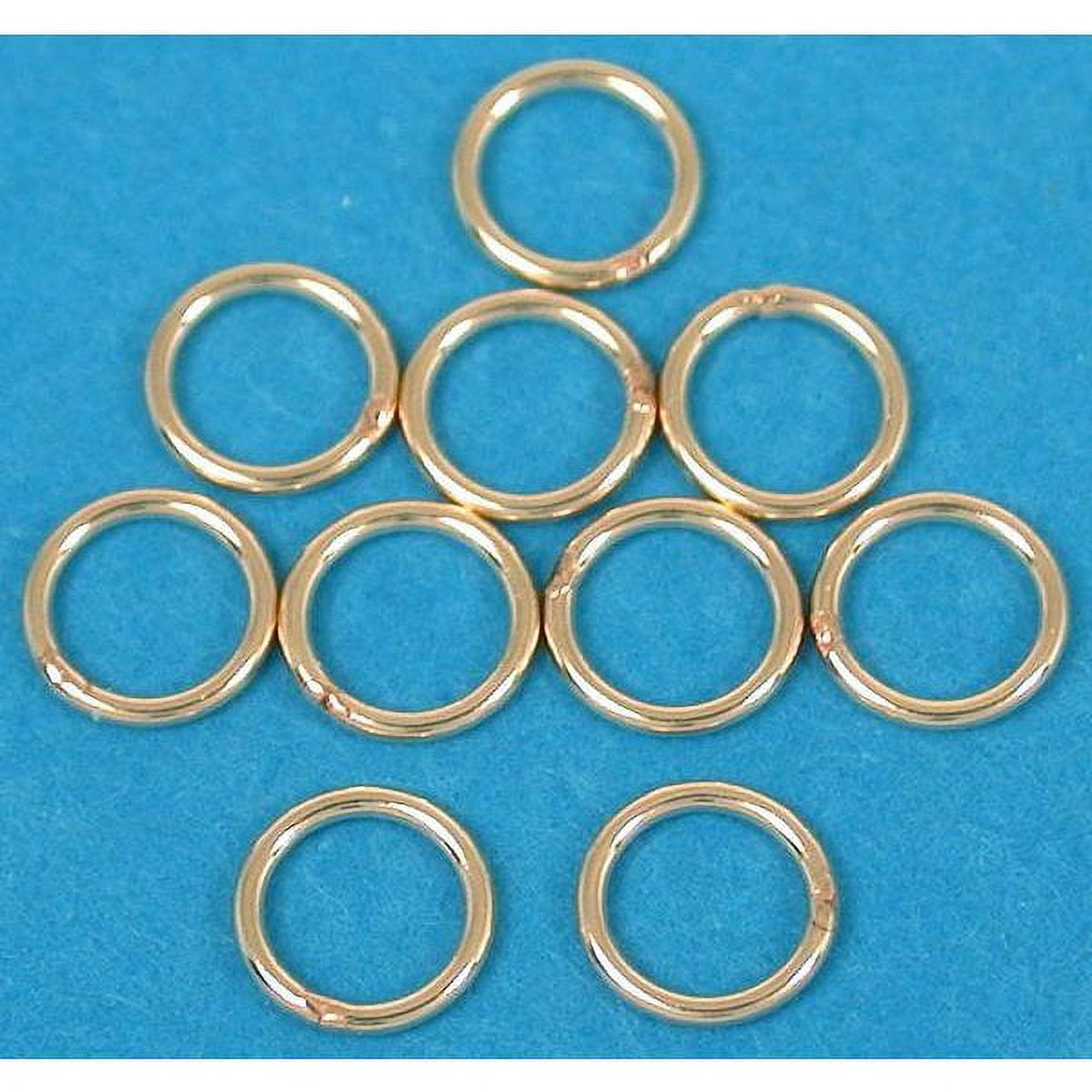 10 14K Gold-Filled Jump Rings Closed Jewelry 24 Ga 5mm - Main Image