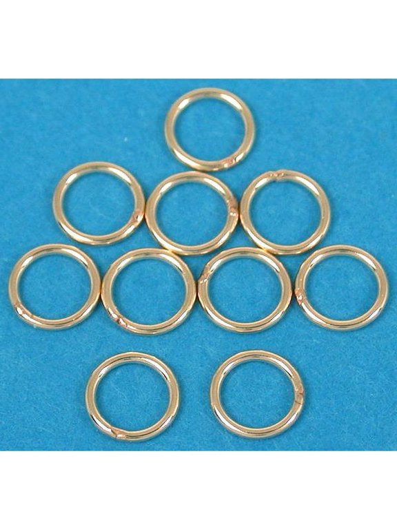10 14K Gold-Filled Jump Rings Closed Jewelry 24 Ga 5mm