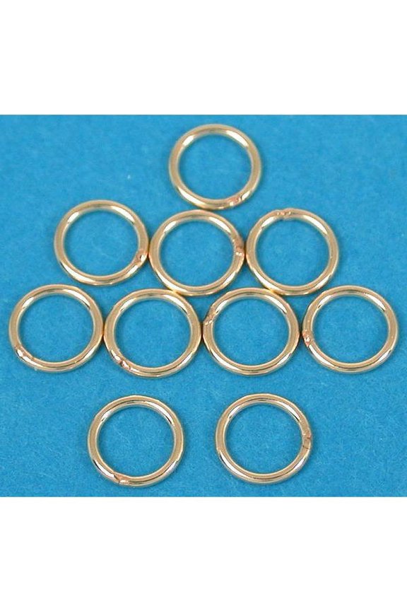 10 14K Gold-Filled Jump Rings Closed Jewelry 24 Ga 5mm