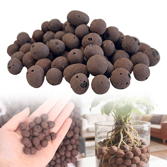 10-14mm Clay Pebbles,Natural Lightweight Hydroponic Leca Balls,Porous Breathable Organic Clay Aggregate for Hydroponics,Aquarium Tank Substrate & Succulent Pot Top Dressing Decor