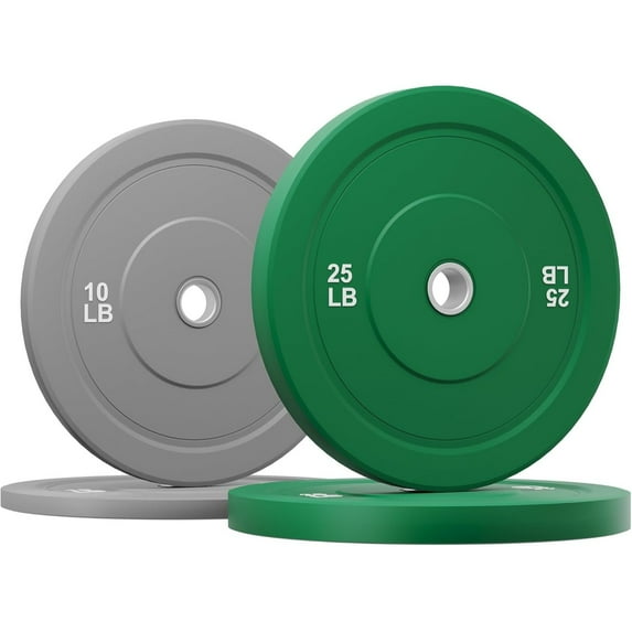 10/15/25 lb Colored Bumper Weight Plates Olympic Weight Plate Set,Rubber Weight Plates Set for Home Gym, Barbell Weights Plates for Weight Lifting and Strength Training
