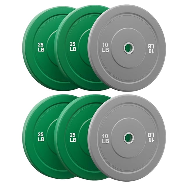 10/15/25 lb Colored Bumper Weight Plates Olympic Weight Plate Set,Rubber Weight Plates Set for Home Gym, Barbell Weights Plates for Weight Lifting and Strength Training
