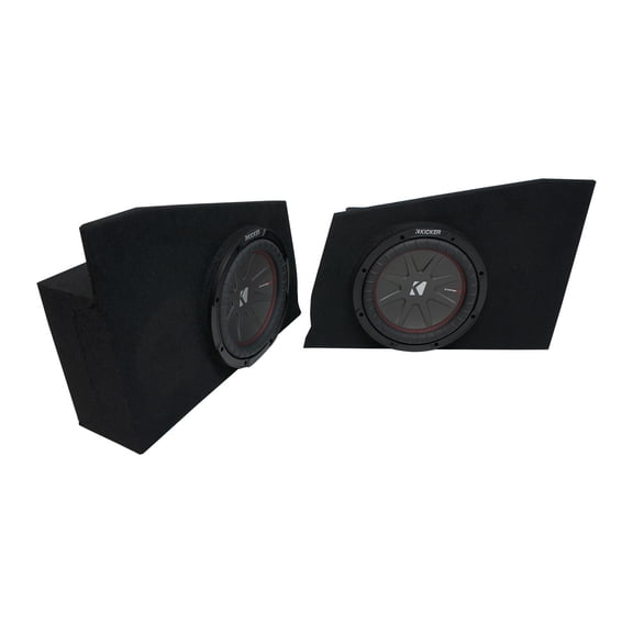 10-15 Chevy Camaro Coupe Rear Side Kicker CompR CWR10 Dual 10" Sub Box 2 Ohm