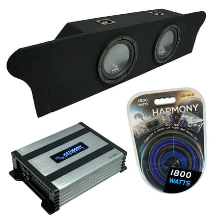10-15 Chevy Camaro Coupe Trunk Harmony R104 Dual 10" Sub Box & HA-A400.1 Amp