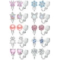 1015 Pairs Clip on Stud Earrings Non Pierced Teardrop Round Square CZ