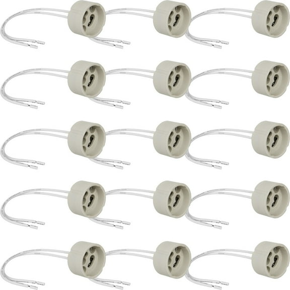 10-15Pcs Gu10 Lamp Holder Socket Connector Downlight Fitting Wire 150Mm