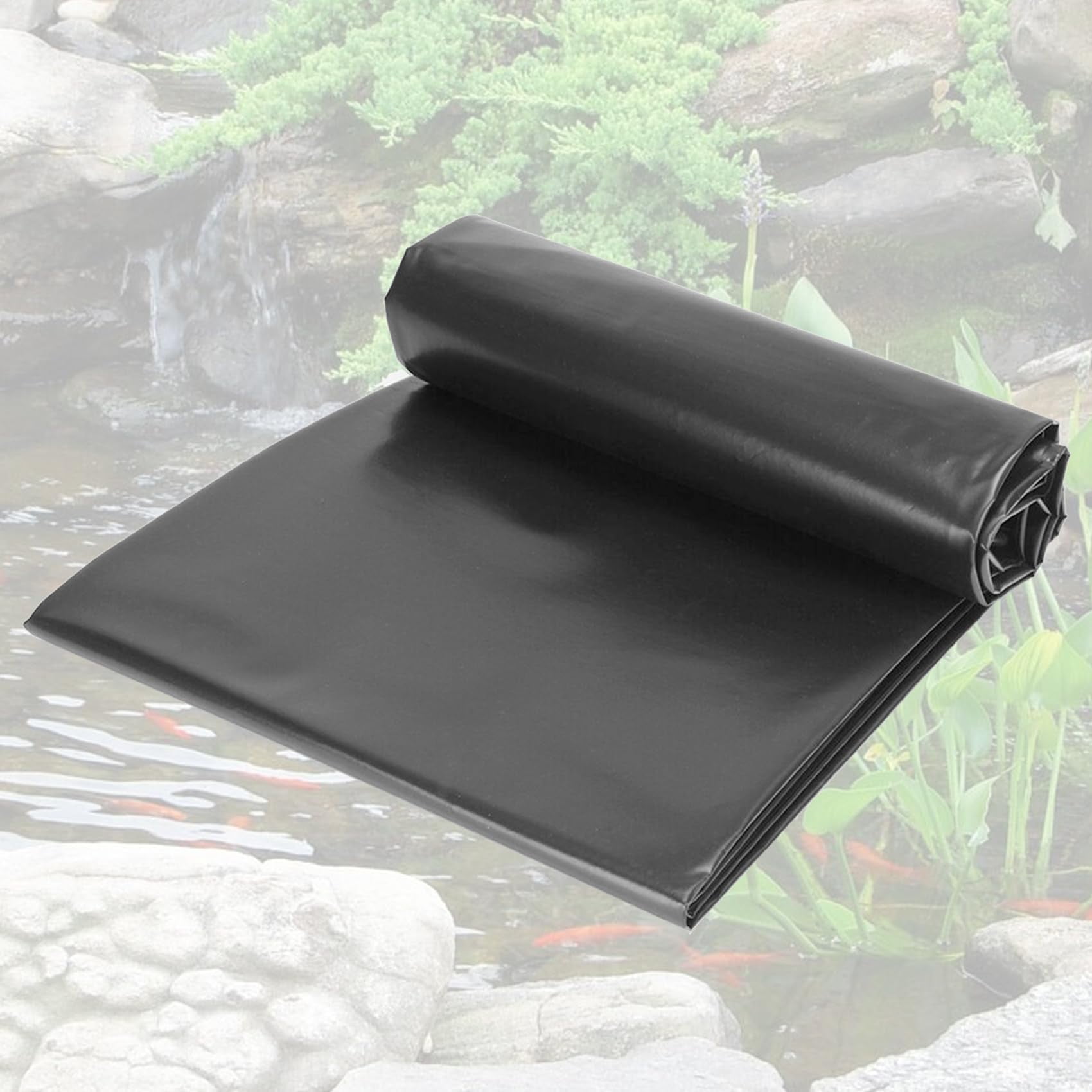 10 * 15ft Pond Liner Pond Liners for Outdoor Ponds, Black Pond Liner for Waterfall, Fish Koi