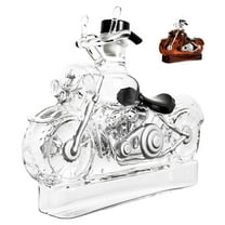 10.15oz Glass Motorcycle Whisky Decanter for Storing Spirits Funny Motorbike Whisky Decanter for Men Dad Motorcycle Lovers