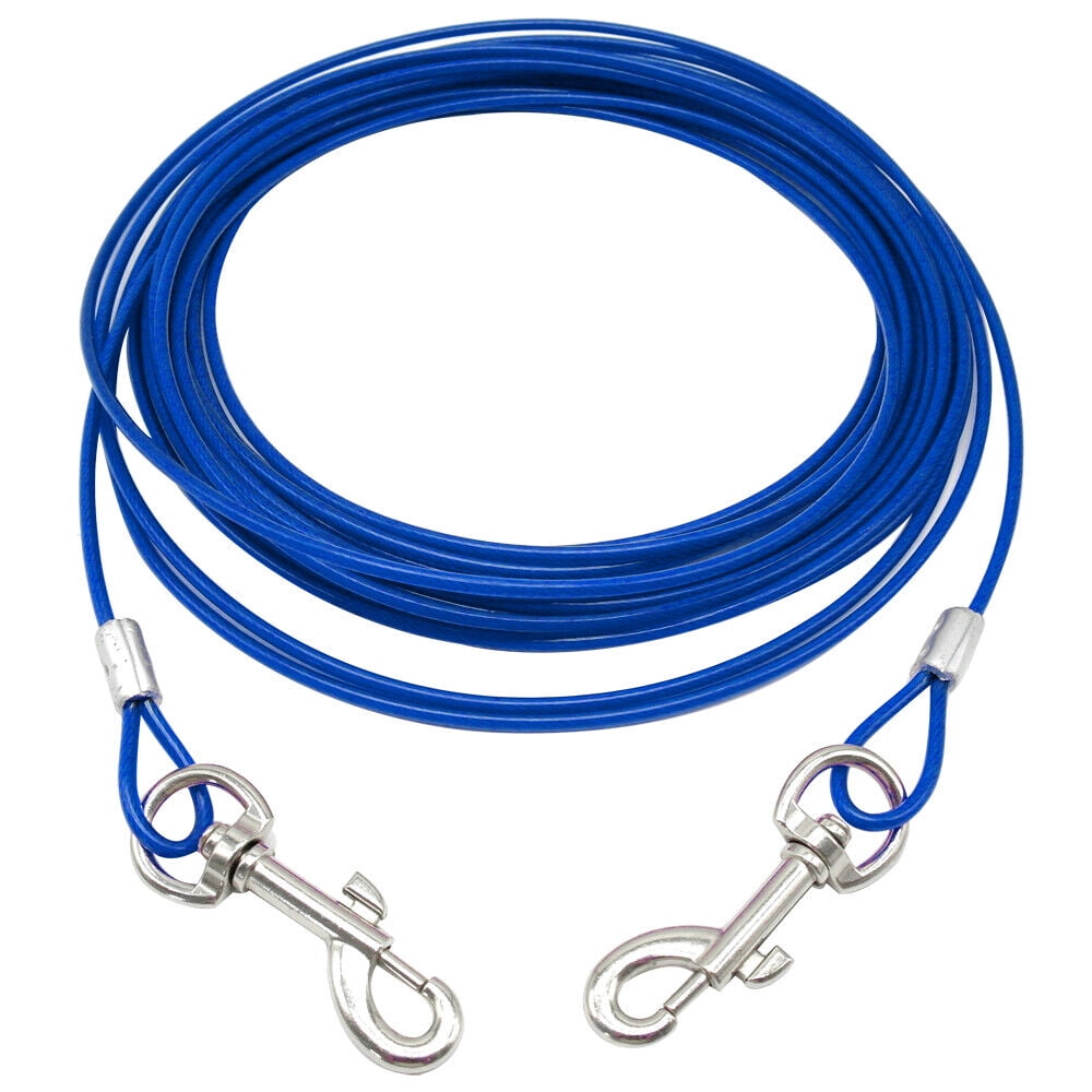 10/16/32FT Dog TieOut Cable Leash Steel Wire Metal Chain Pet Leash