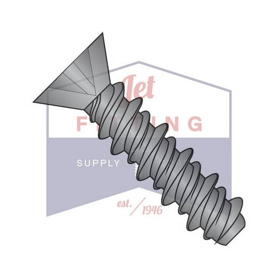 10-16 x 1" High Low Style Thread Forming Screws | Phillips | Flat Head | Steel | Black Oxide (Quantity: 6000)