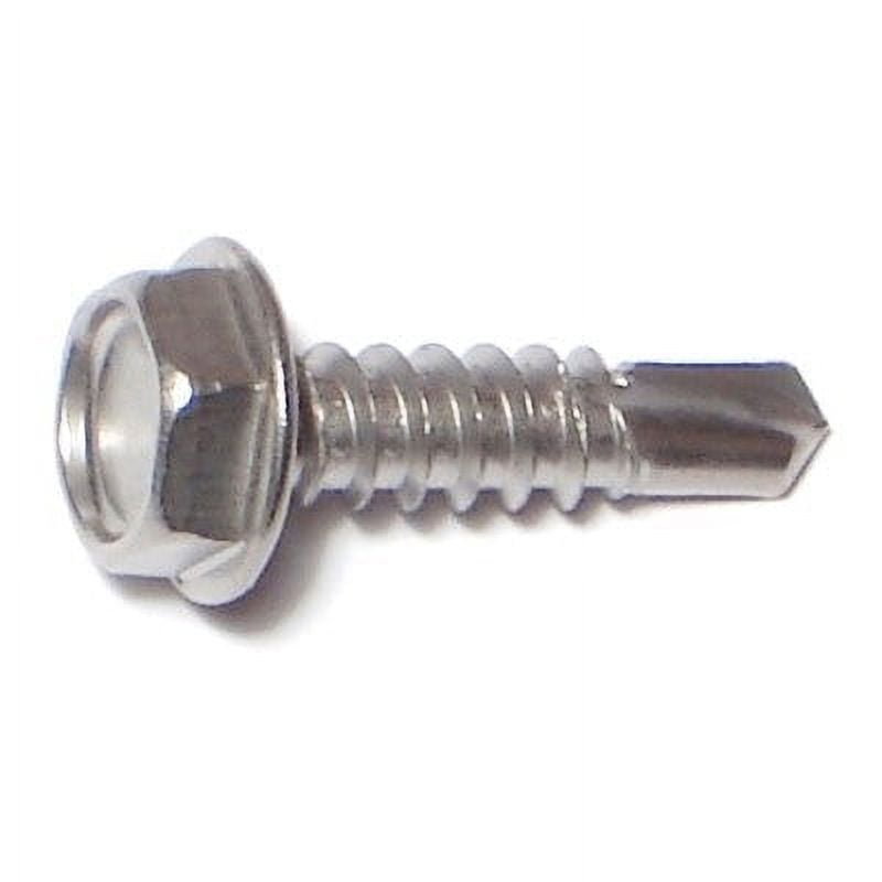 #10-16 x 3/4" 410 Stainless Steel Hex Washer Head Self-Drilling Screws SSHWSS-097