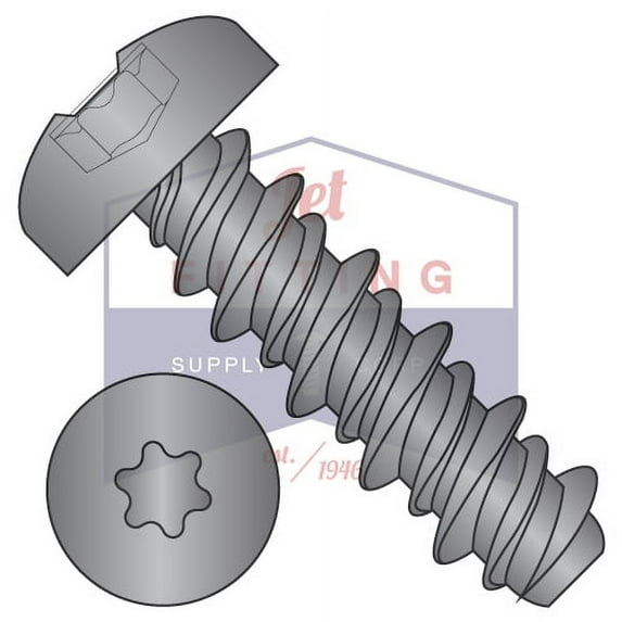 10-16 x 3/4" High Low Style Thread Forming Screws | Six-Lobe (Torx) | Pan Head | Steel | Black Oxide (Quantity: 5000)