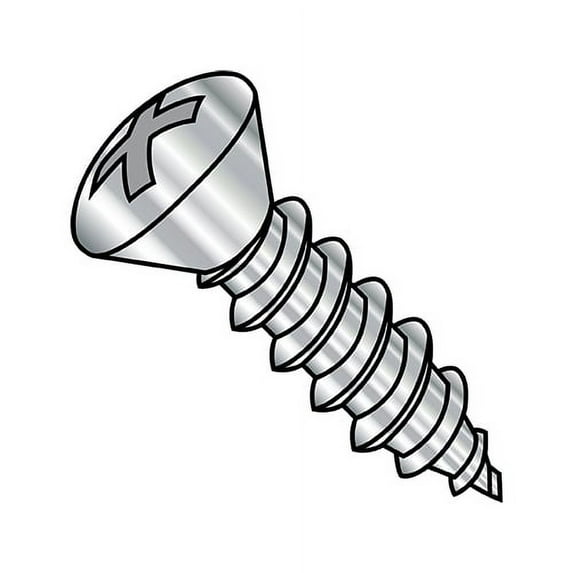 10-16X1 3/4 Phillips Oval Self Tapping Screw Type AB Fully Threaded 18-8 Stainless (Pack Qty 1,000) BC-1028ABPO188