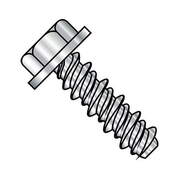 10-16X3/8 #8HD Unslotted Indented Hex Washer High Low Screw Fully Threaded 18-8 Stainless Stee (Pack Qty 5,000) BC-1006HW188