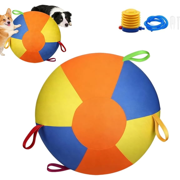 10/18/22" Herding Ball for Dogs,Calming Jumbo Ball For Dogs, Exercise Resistant Inflatable Heavy Duty Material with Pump, Tear-Resistant for Exercise Toy
