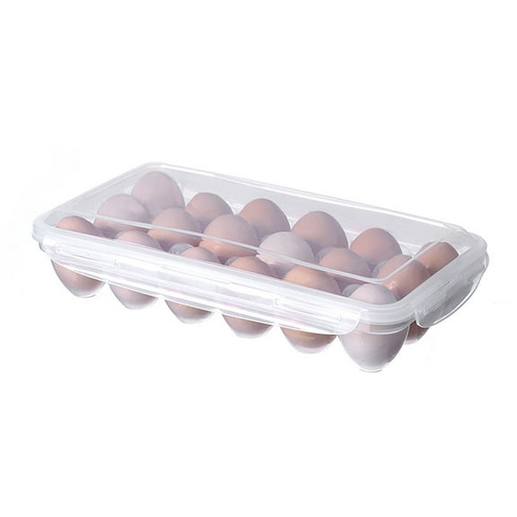 10/18 Grid Egg Storage Box Eggs Tray with Lid Kitchen Refrigerator Egg Rack Container Holder Fridge Organizer