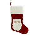 thumbnail image 1 of 10*18 Inches Christmas Christmas designs Stockings Red Velvet with White Super Soft Plush Cuff Xmas Stockings Classic Personalized Stocking Decorations for Family Holiday Season Décor Santa Claus, 1 of 4