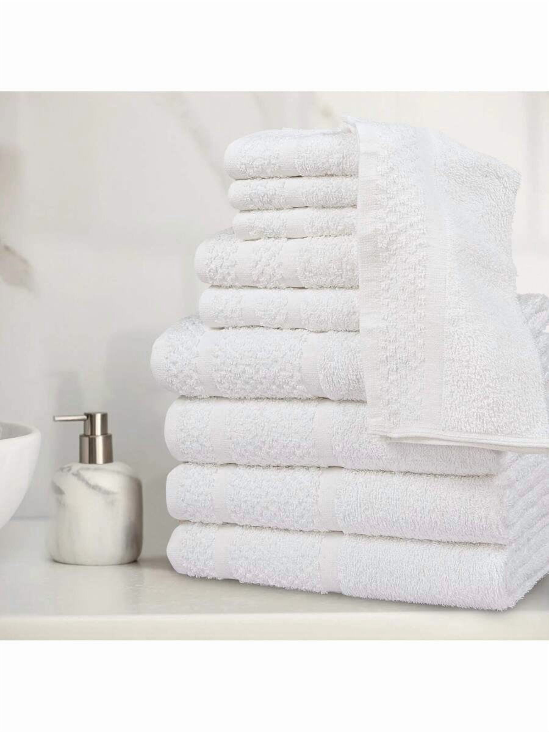 10/18 Piece 100% Cotton Towel Set - Contain Bath, Hand And Washcloths ...
