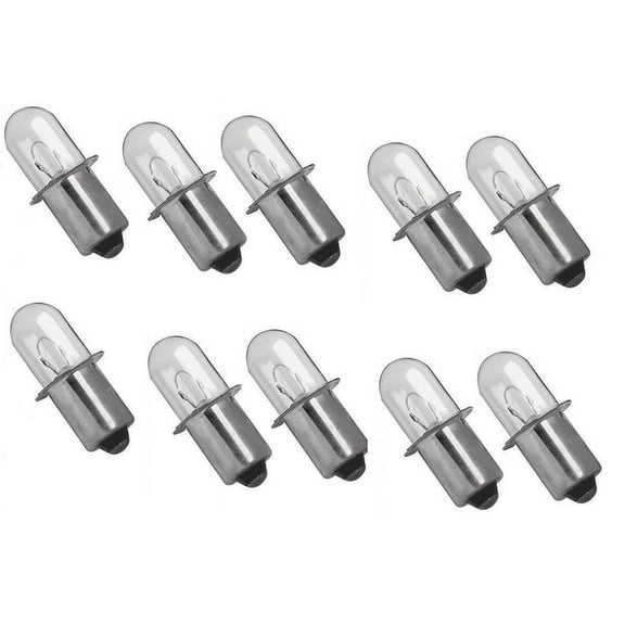 (10) 18 Volt Xenon Flashlight Bulb for Dewalt XPR18 Fits DW9083 18V Bulbs